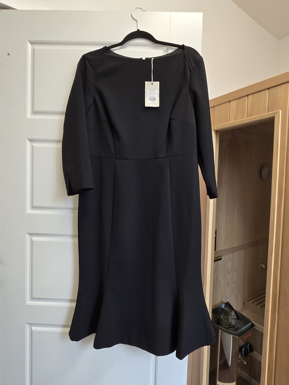 Boden Black Long-Sleeve Ponte Sheath Dress